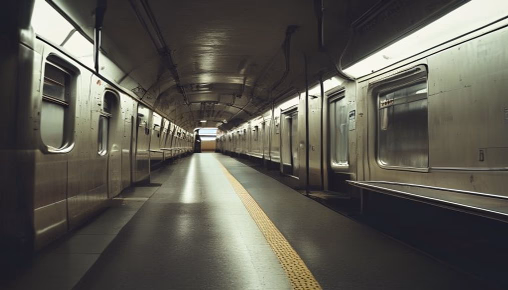 underground tube london in editorial style