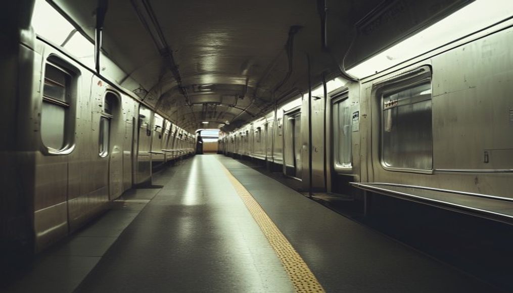 underground tube london in editorial style