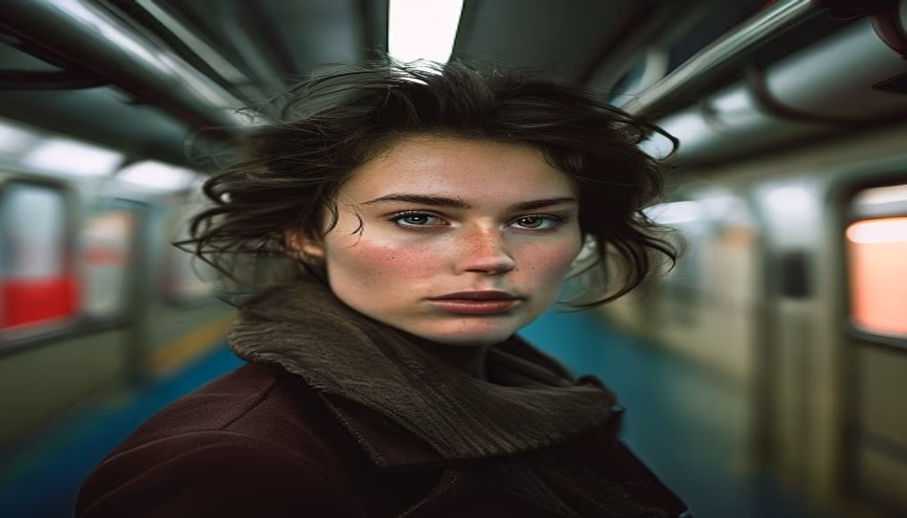 underground tube london in editorial style