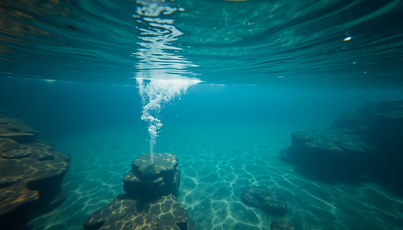 underwater hotel concept in editorial style