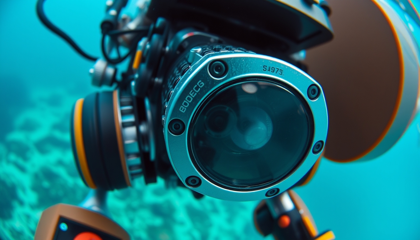 underwater robot submersible in editorial style