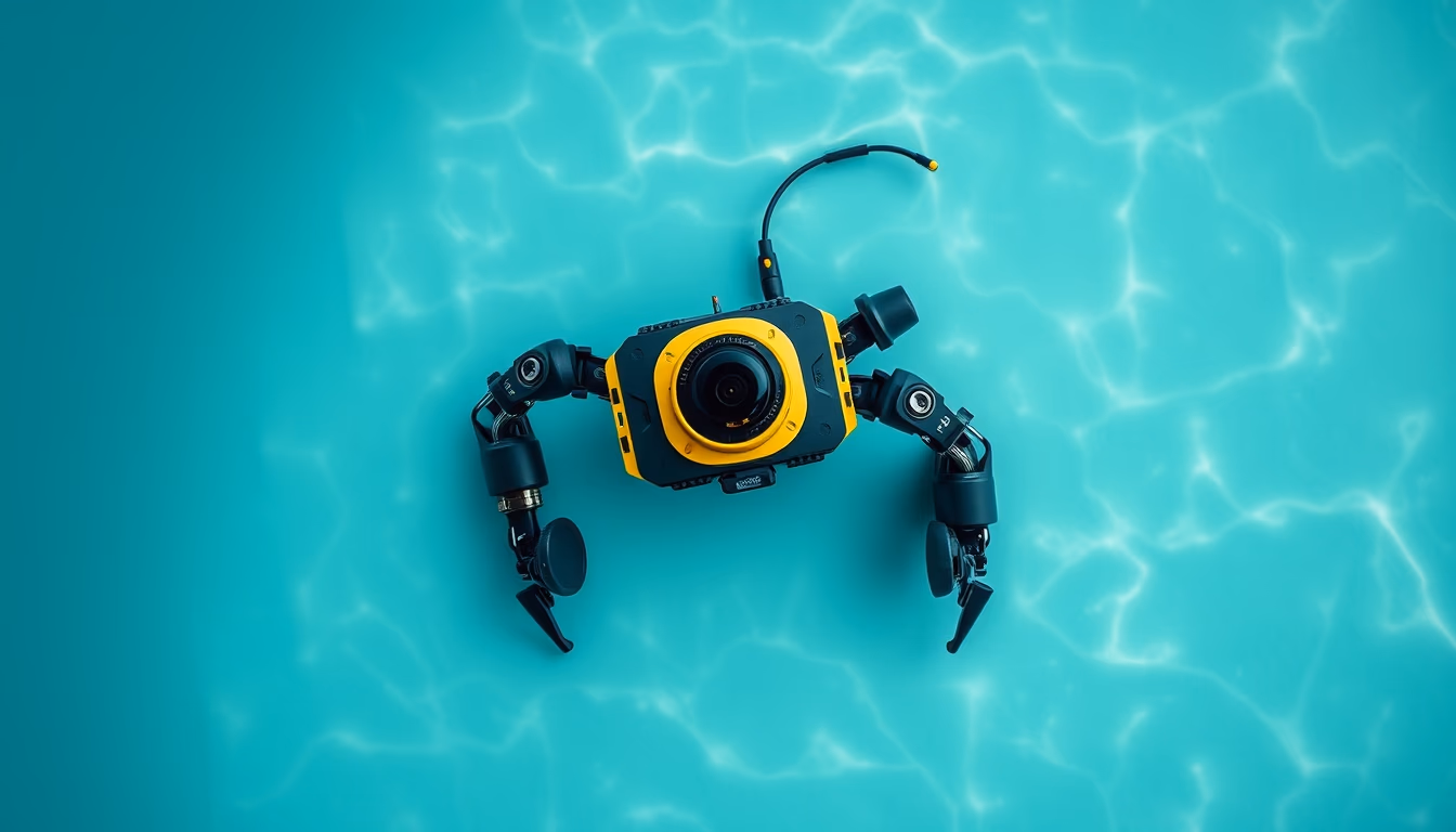 underwater robot submersible in editorial style