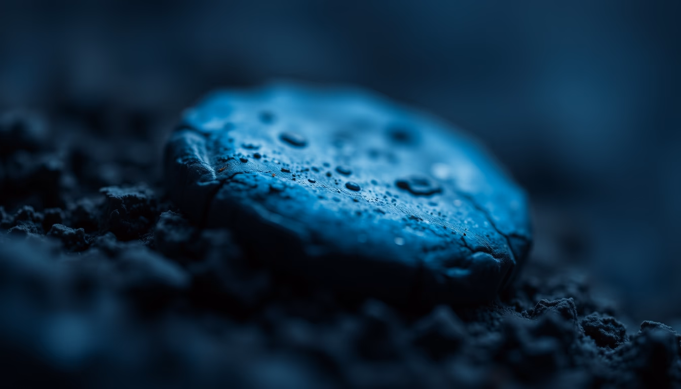 uranus blue tilted in editorial style