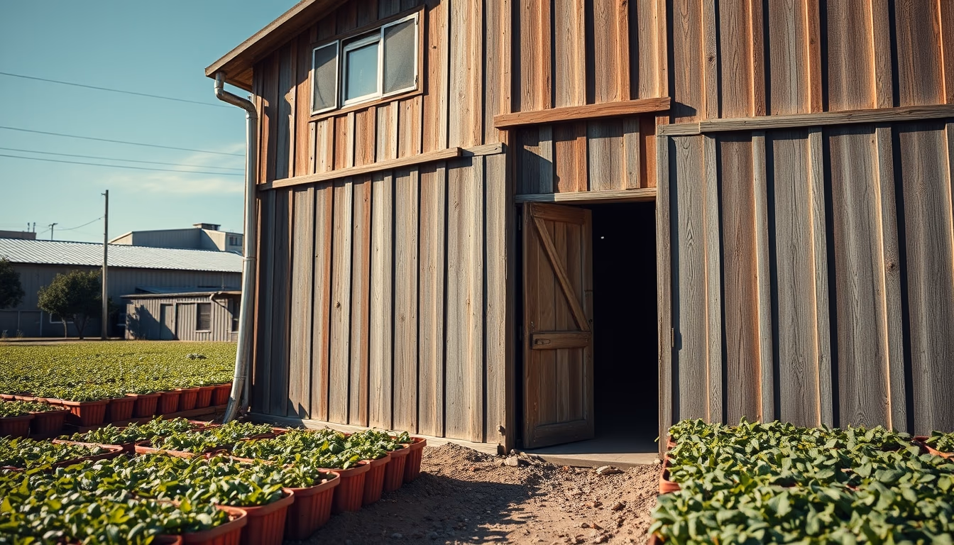 urban farm vertical building in editorial style
