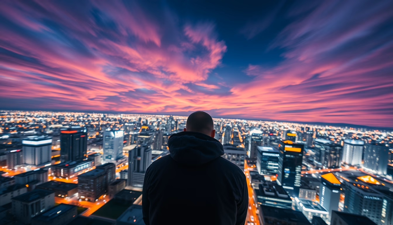 urban heat island map in editorial style