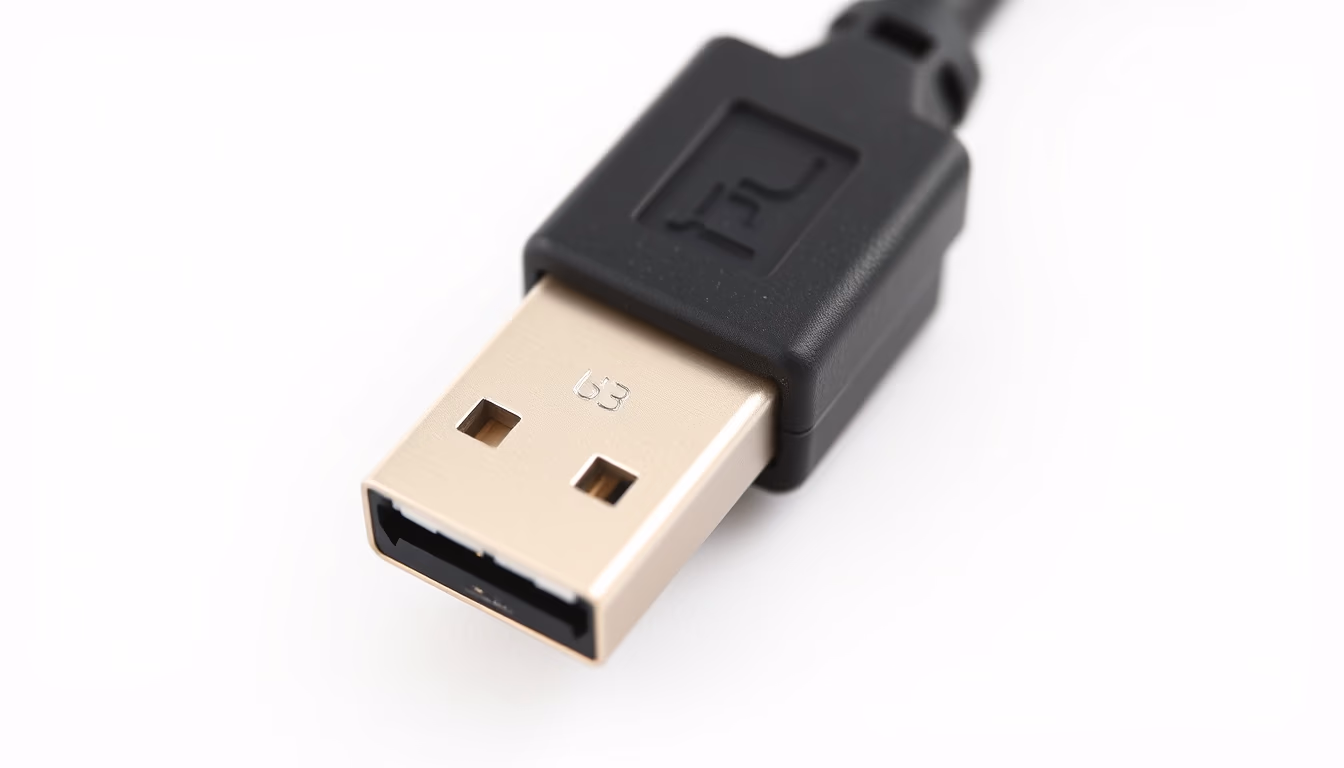 usb-c connector macro in editorial style