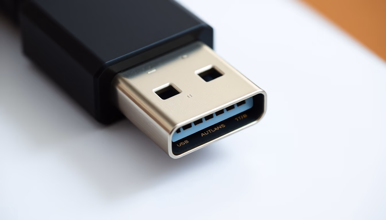 Usb-c connector macro em estilo editorial