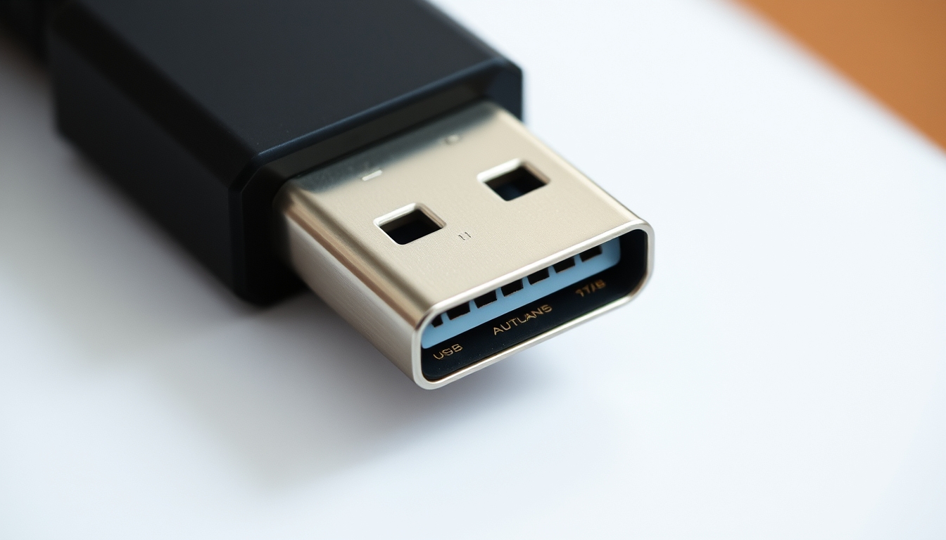 usb-c connector macro in editorial style