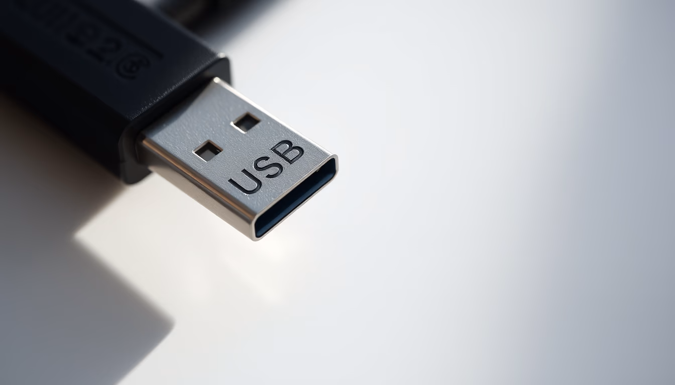 usb-c connector macro in editorial style