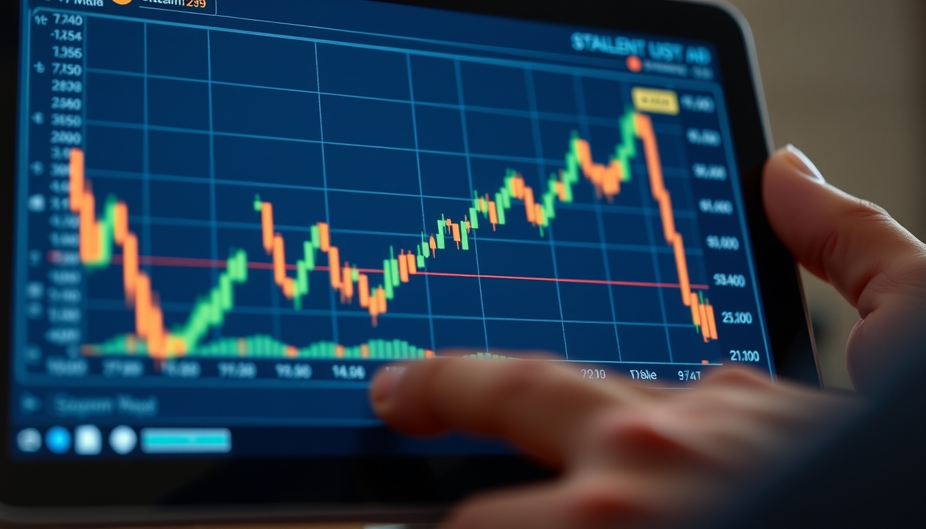 usdt stablecoin chart on tablet screen close-up in editorial style