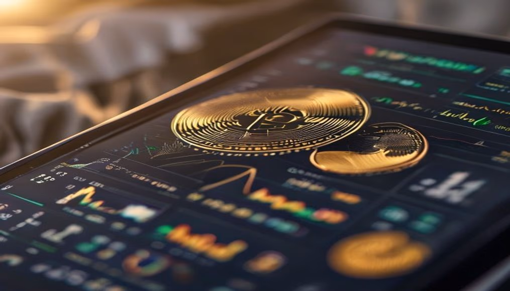usdt stablecoin chart on tablet screen close-up in editorial style