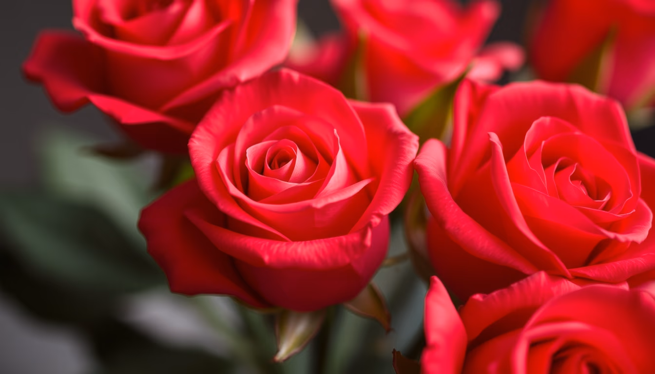 valentines day roses in editorial style