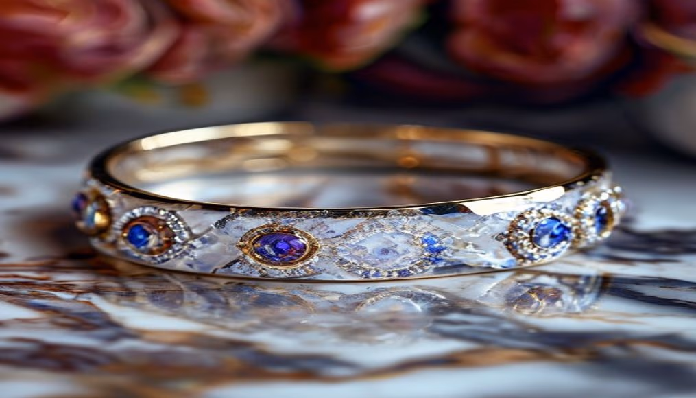 Van cleef alhambra bracelet vintage em fotografia editorial de luxo