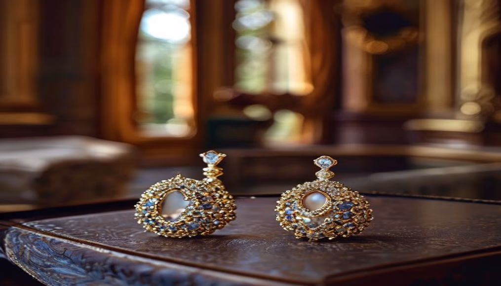 Van cleef magic alhambra earrings em fotografia editorial de luxo