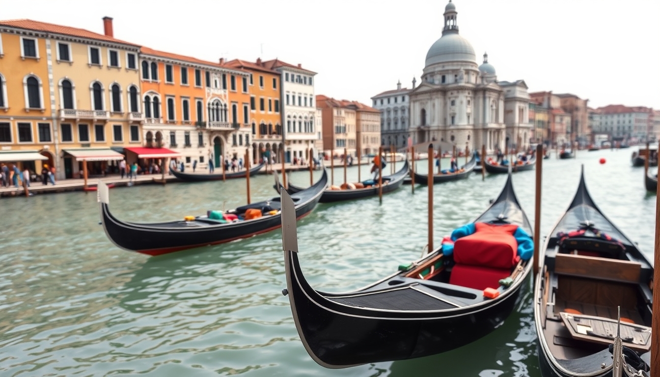 venice grand canal in editorial style