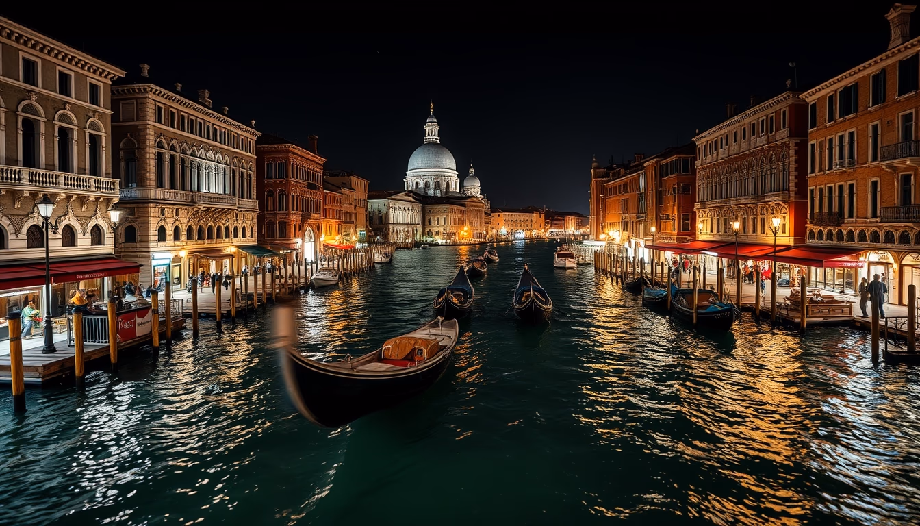 venice grand canal in editorial style