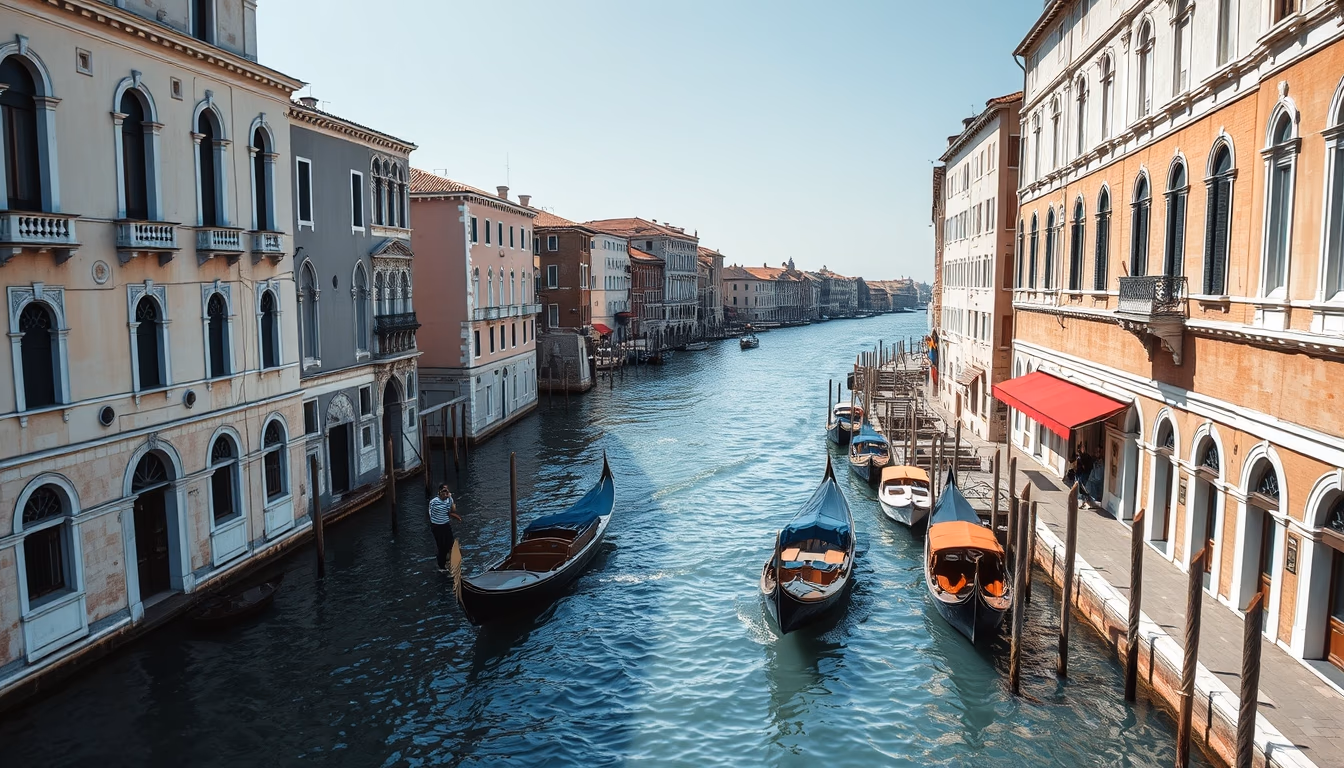 venice grand canal in editorial style