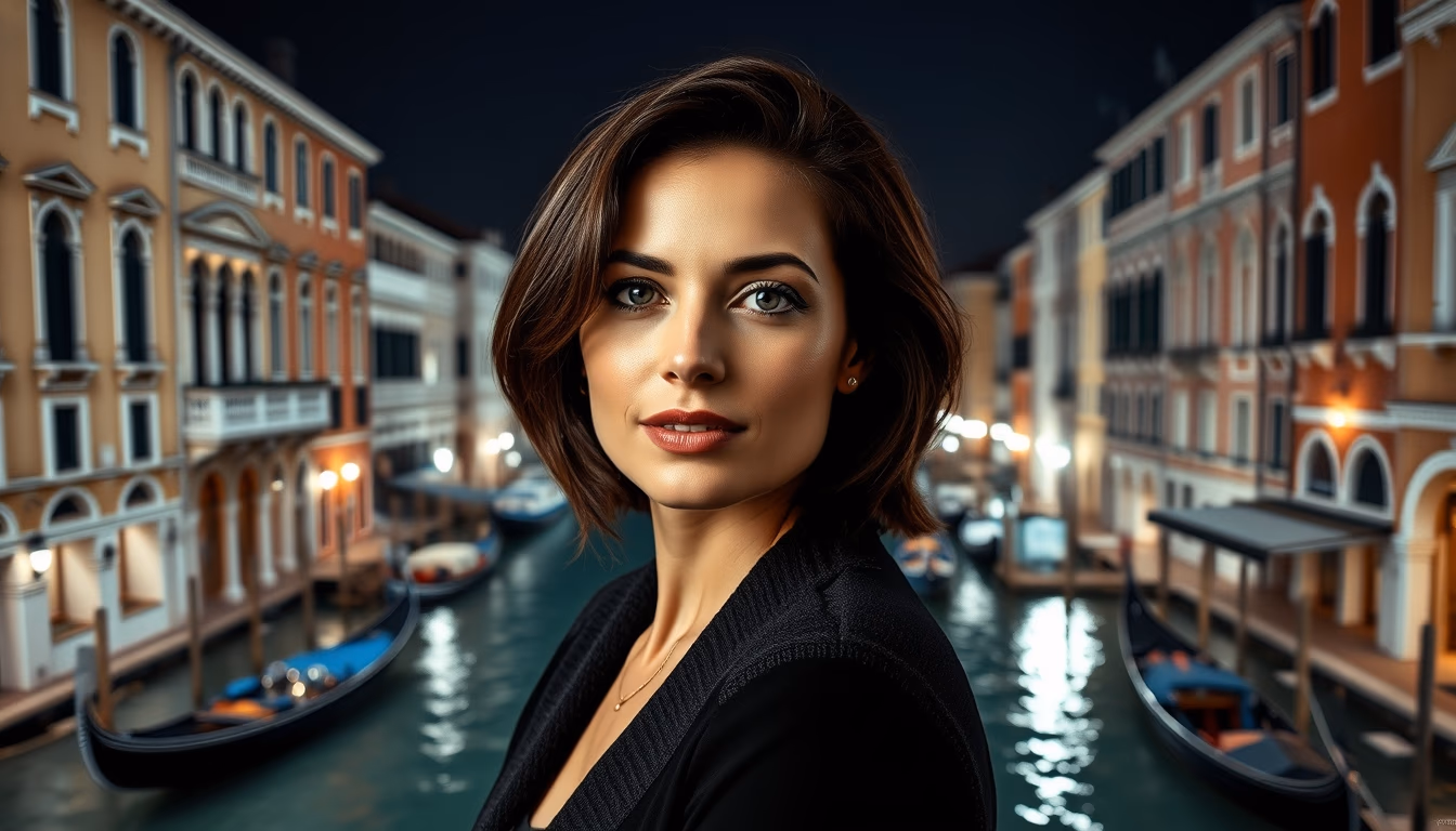 venice grand canal in editorial style