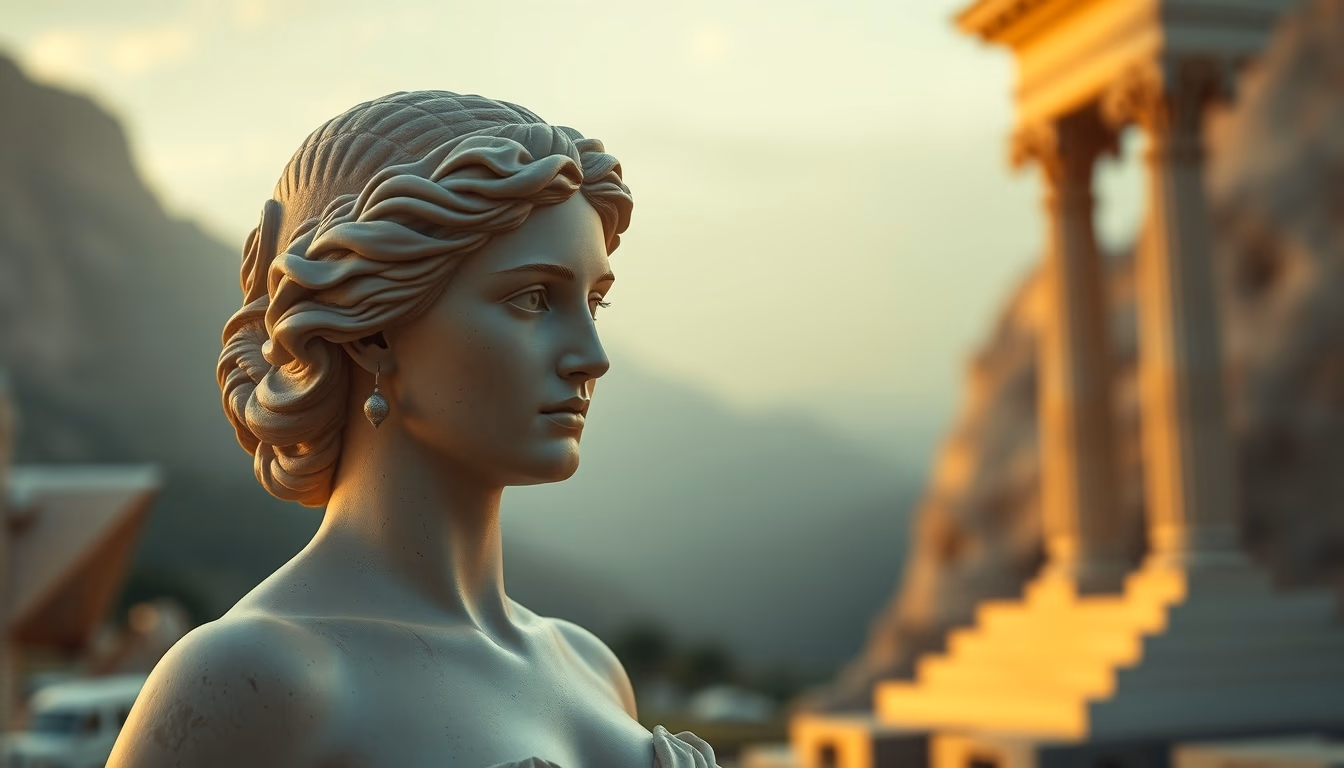 venus de milo in editorial style