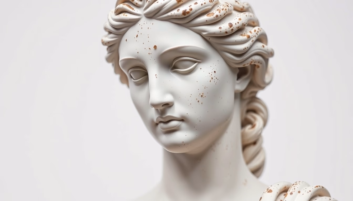 venus de milo in editorial style