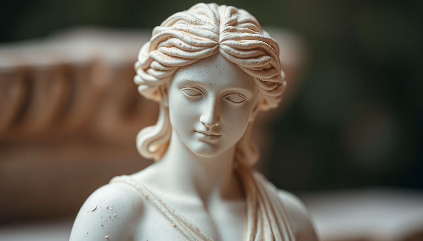 venus de milo in editorial style