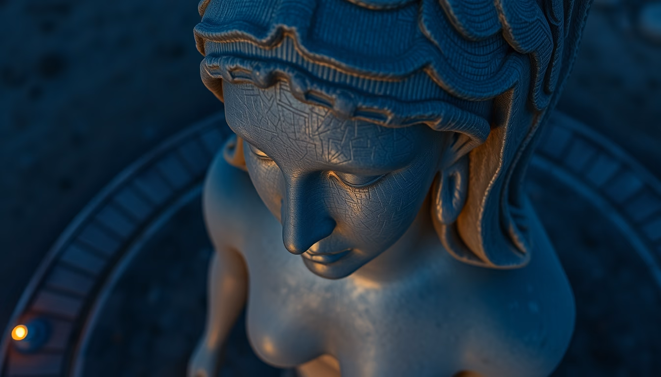 venus willendorf statue in editorial style