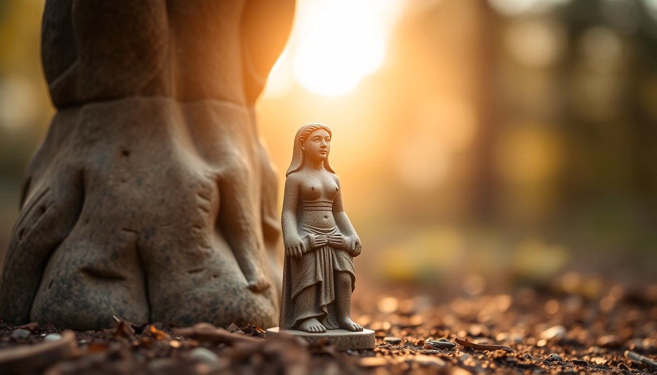 venus willendorf statue in editorial style