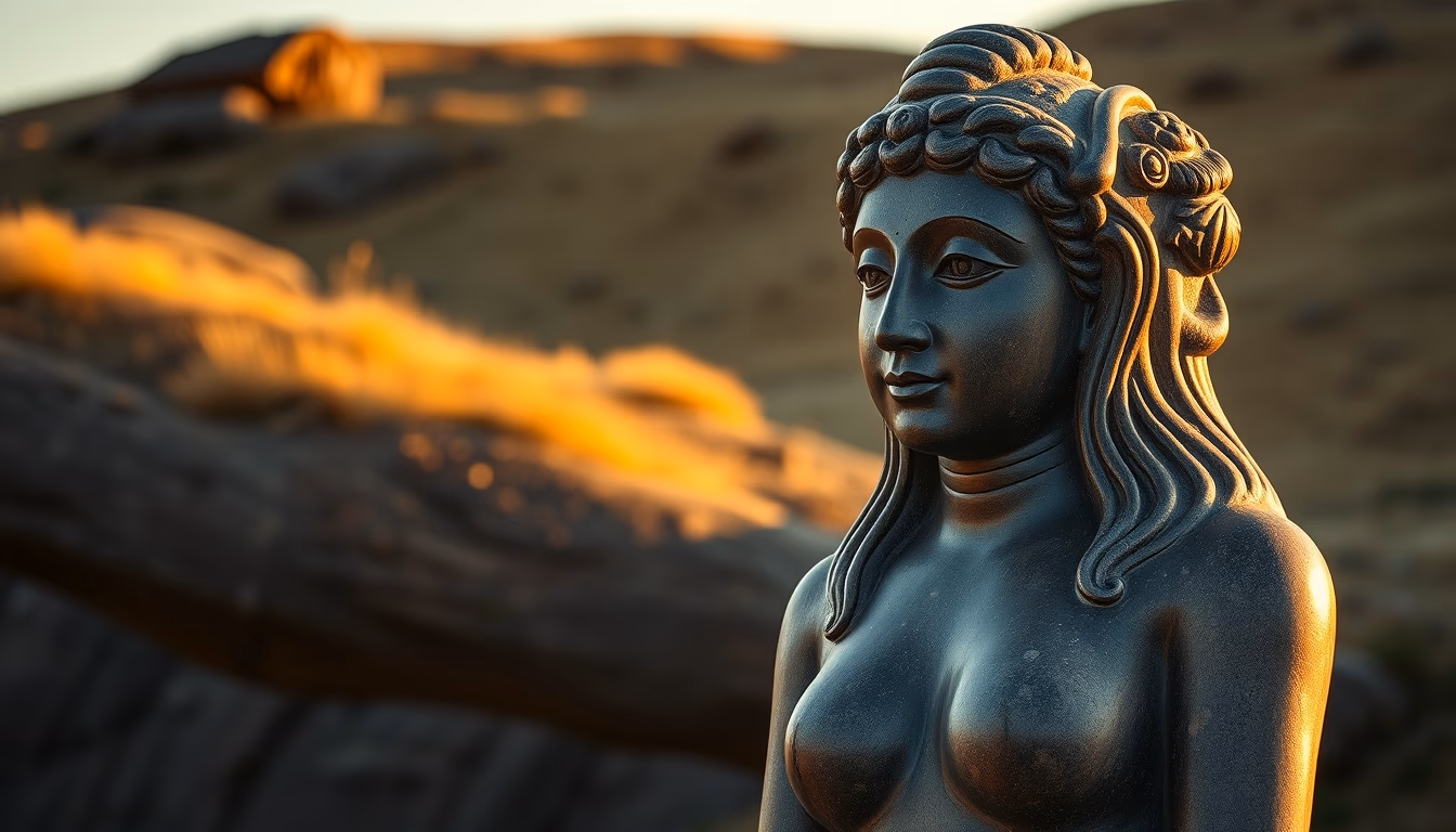 venus willendorf statue in editorial style