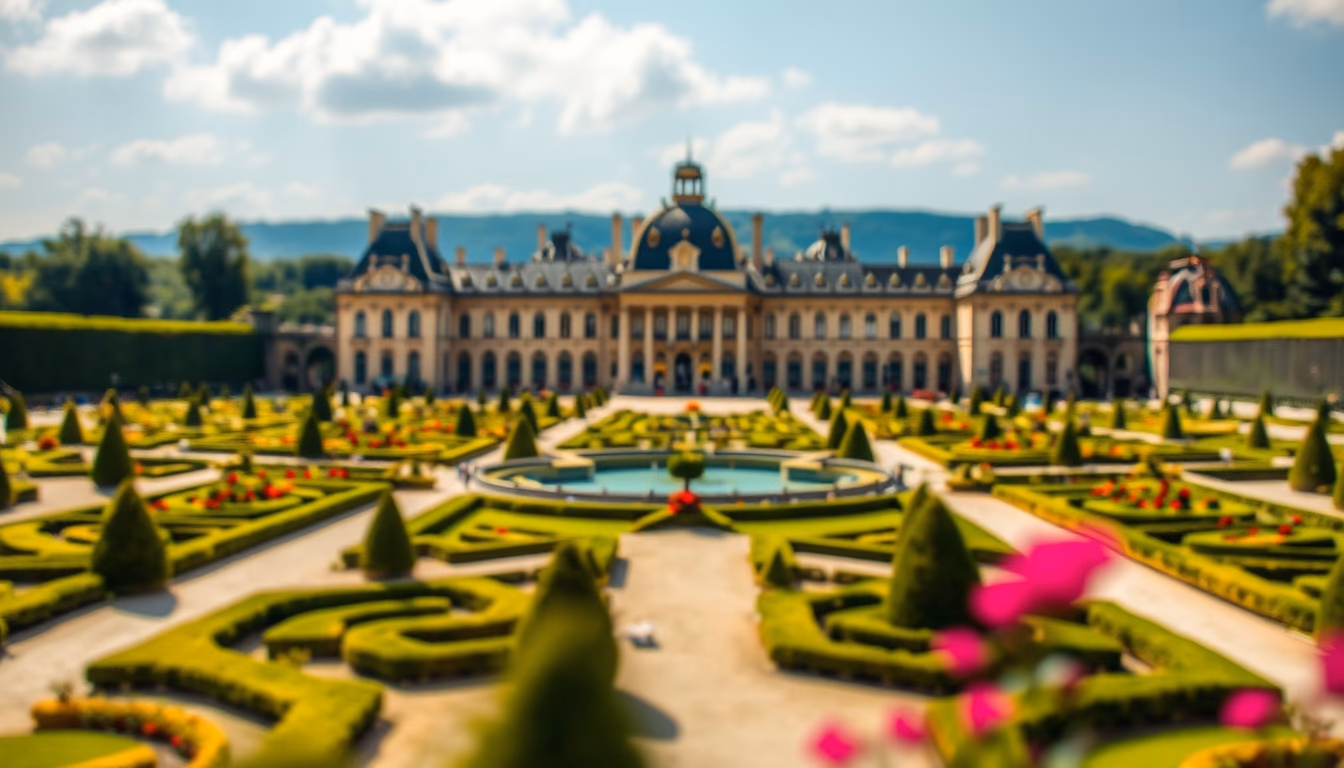versailles palace gardens in editorial style