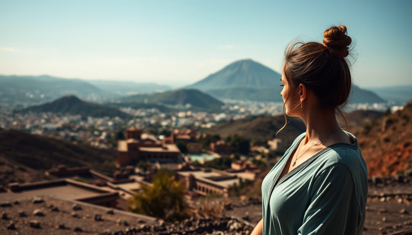 vesuvius pompeii view in editorial style