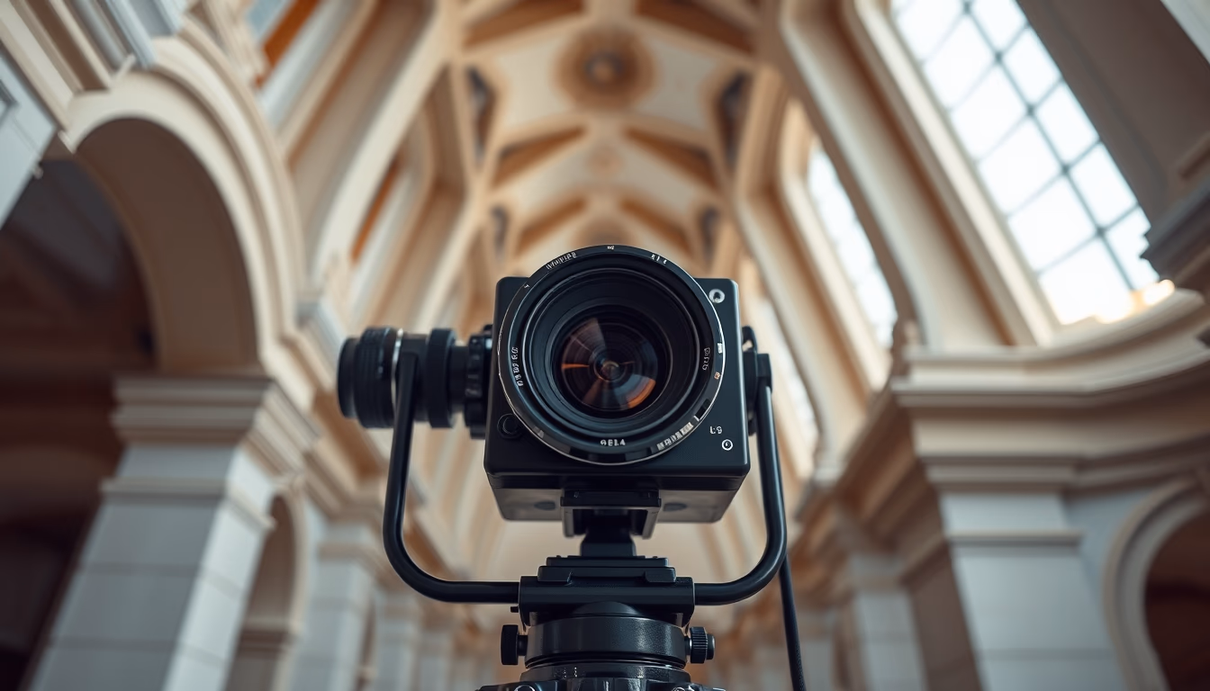 view camera bellows in editorial style