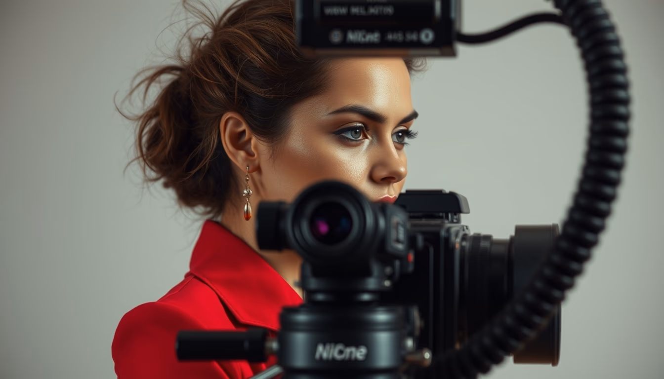 view camera bellows in editorial style