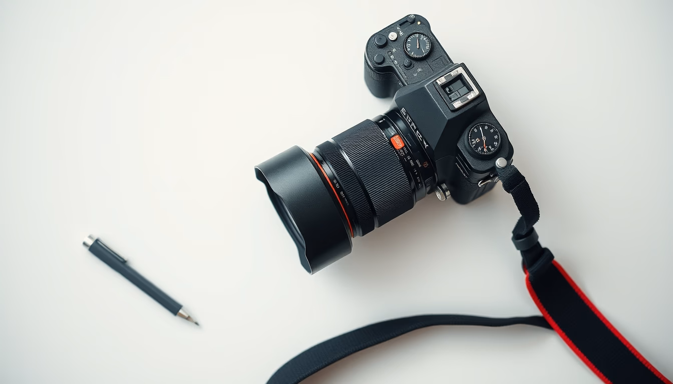 view camera bellows in editorial style