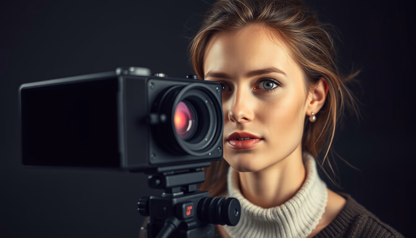 view camera bellows in editorial style