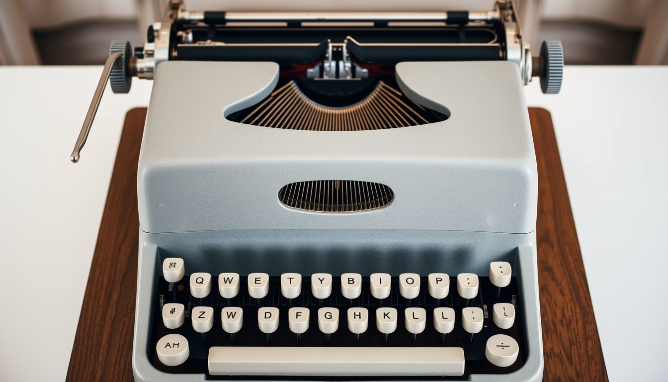 vintage typewriter detail in editorial style