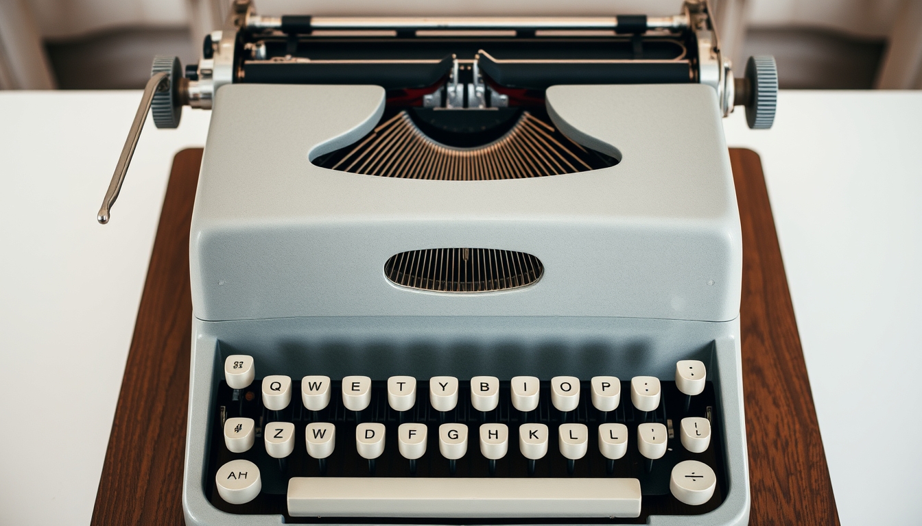 vintage typewriter detail in editorial style