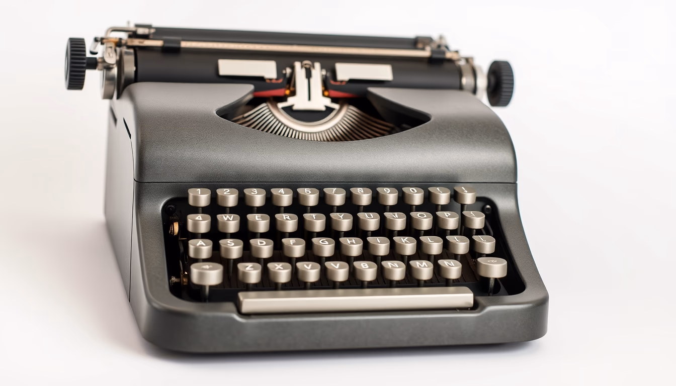 vintage typewriter detail in editorial style