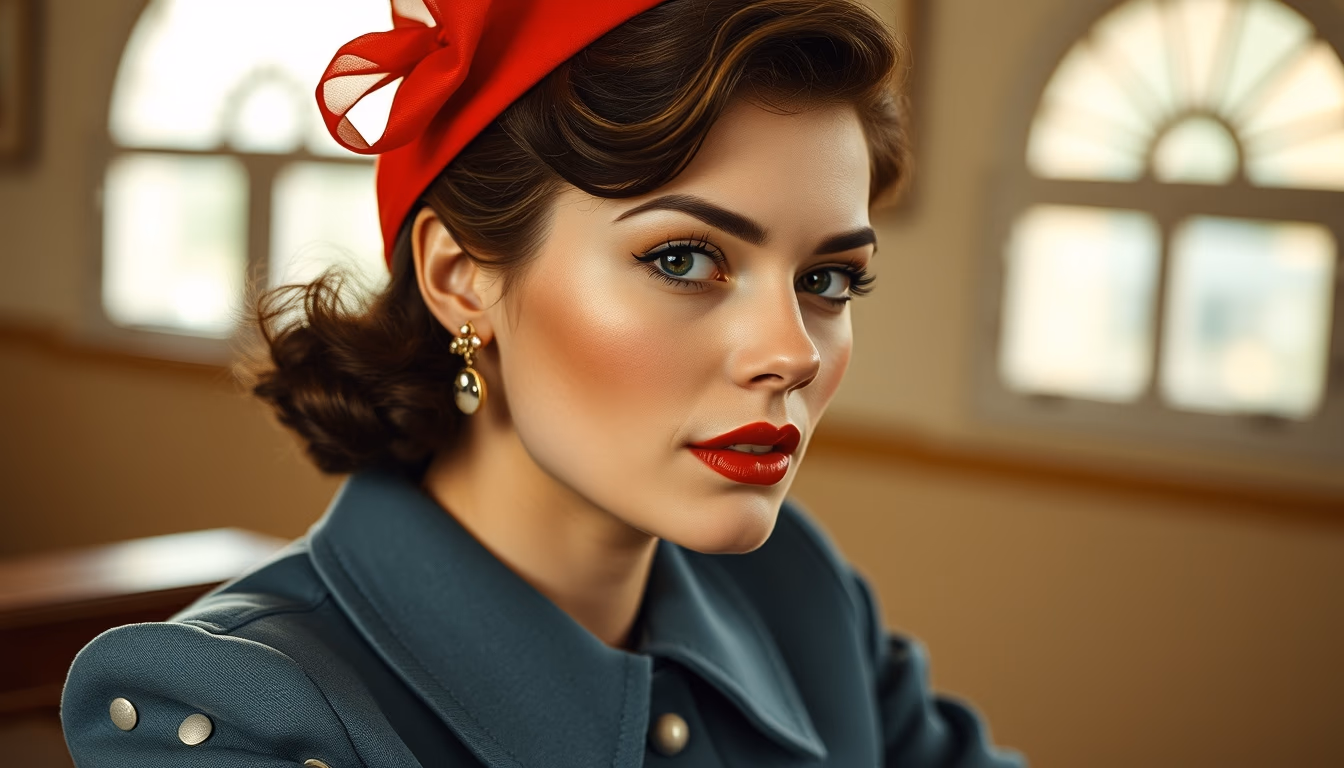 vogue 1950s cover in editorial style