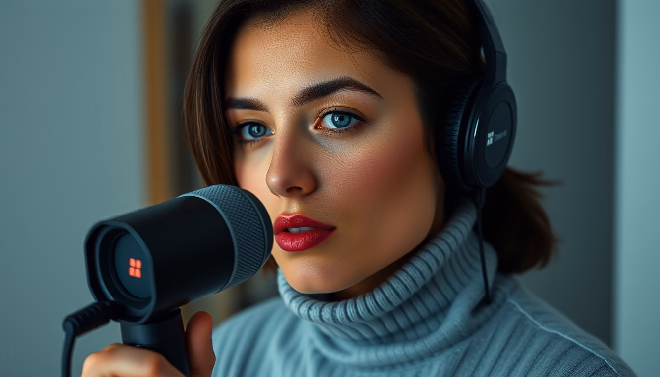 voice assistant speaker minimalist in editorial style