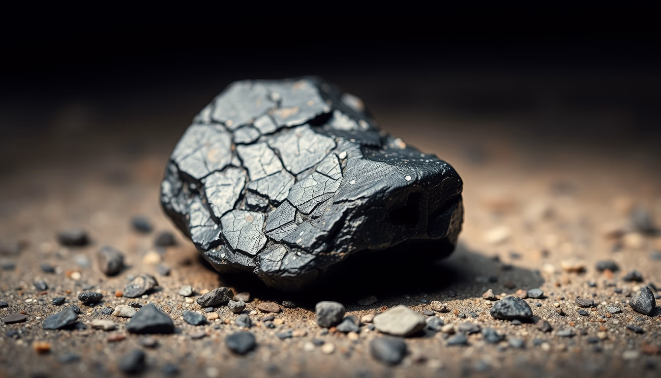 volcanic rock obsidian in editorial style