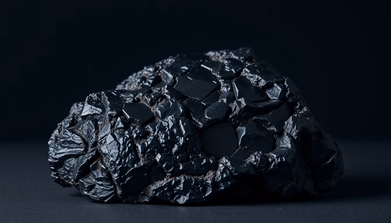 volcanic rock obsidian in editorial style