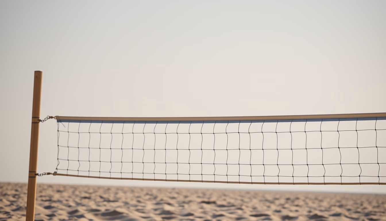 Volleyball net beach em estilo editorial