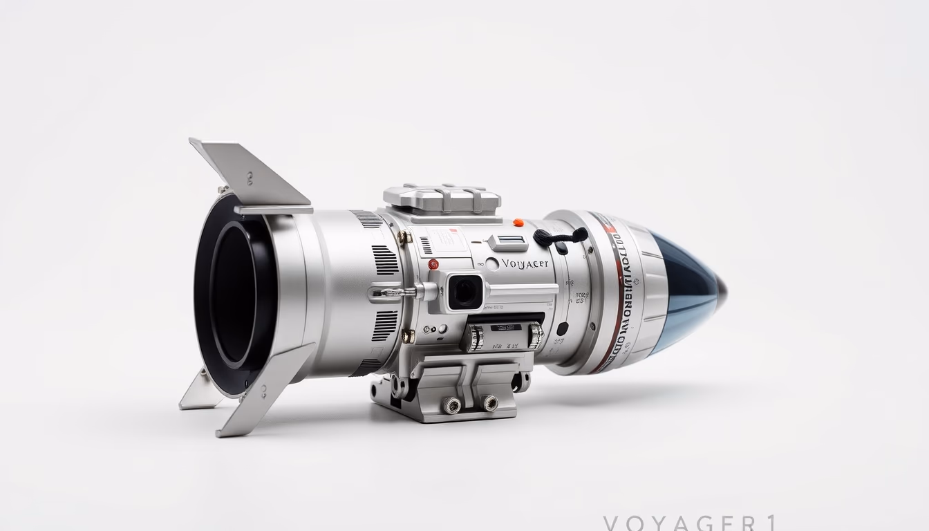 voyager 1 deep space in editorial style