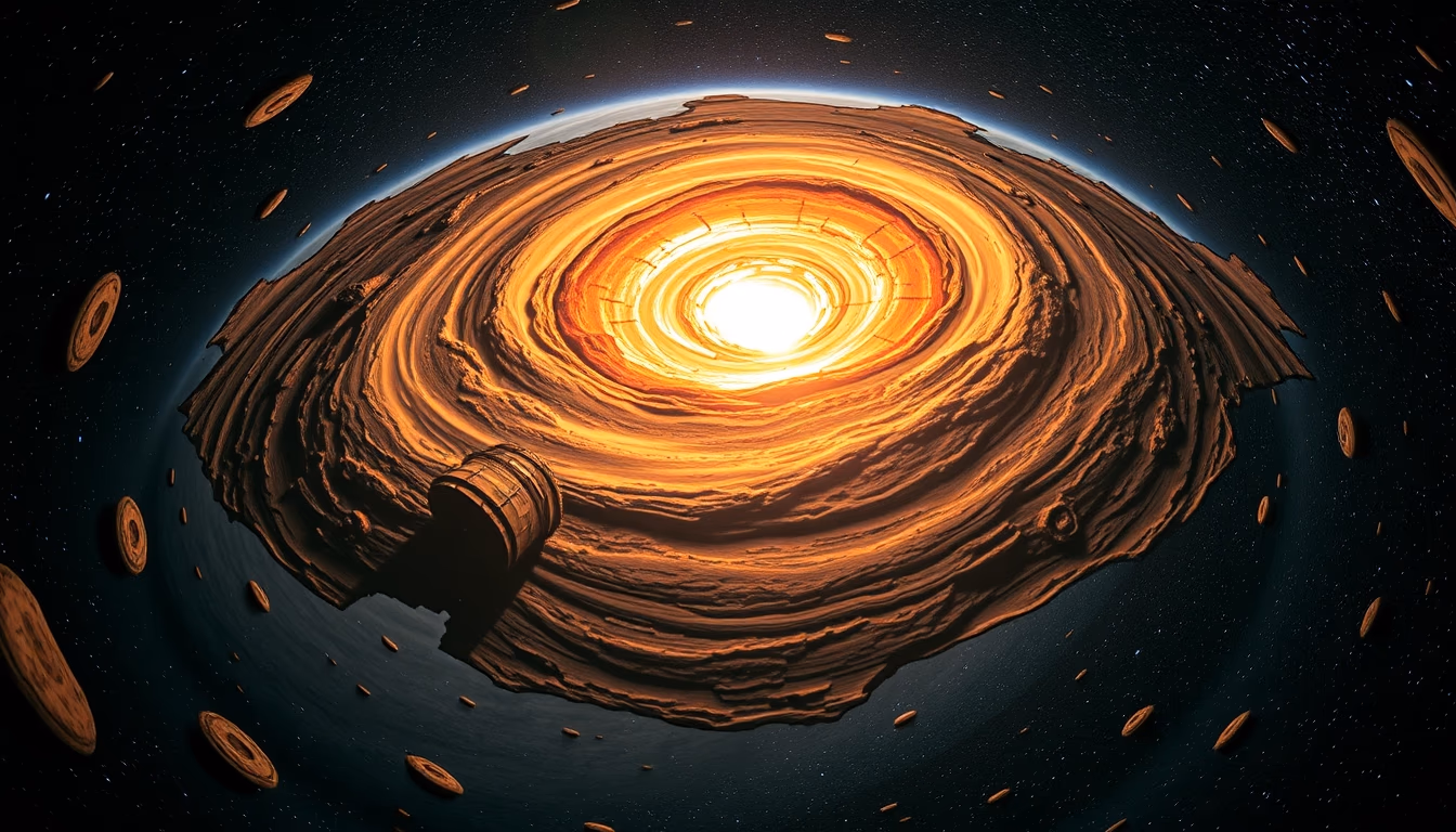 voyager 1 deep space in editorial style