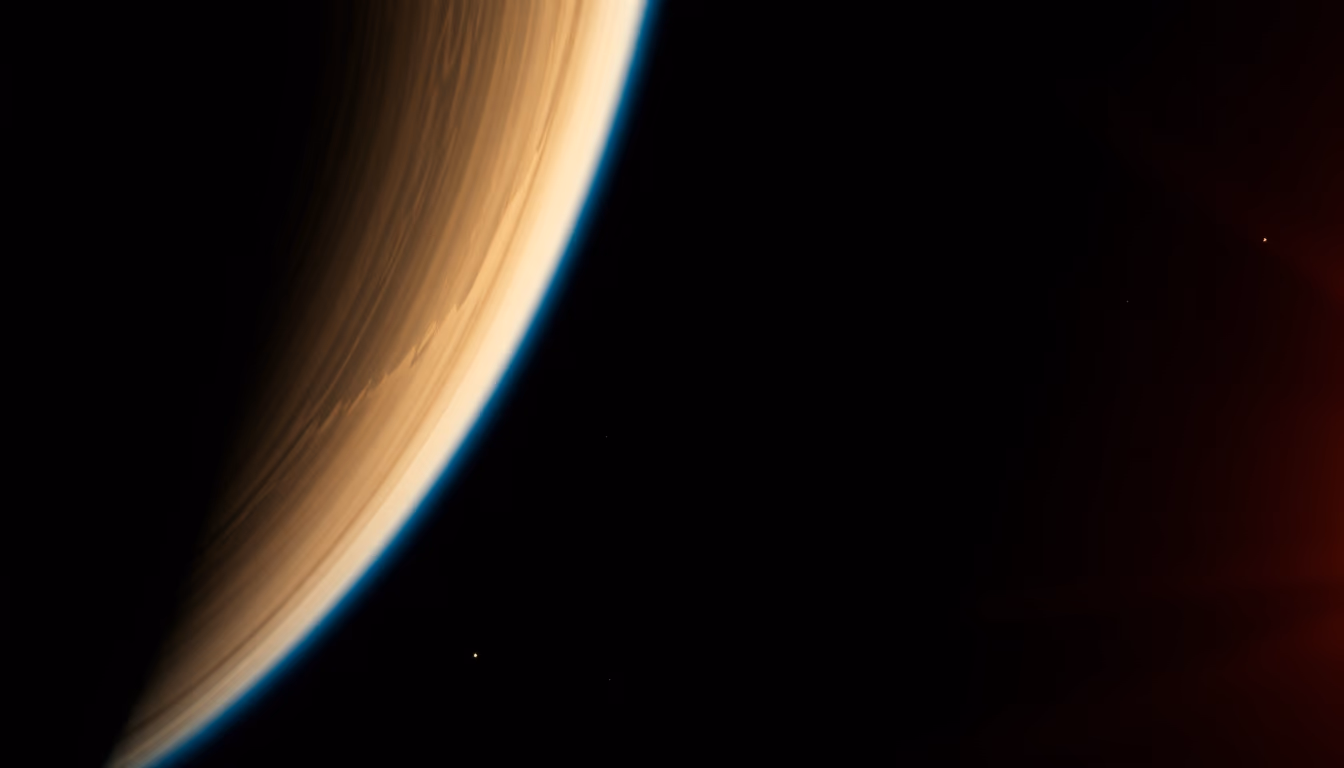 voyager 1 deep space in editorial style