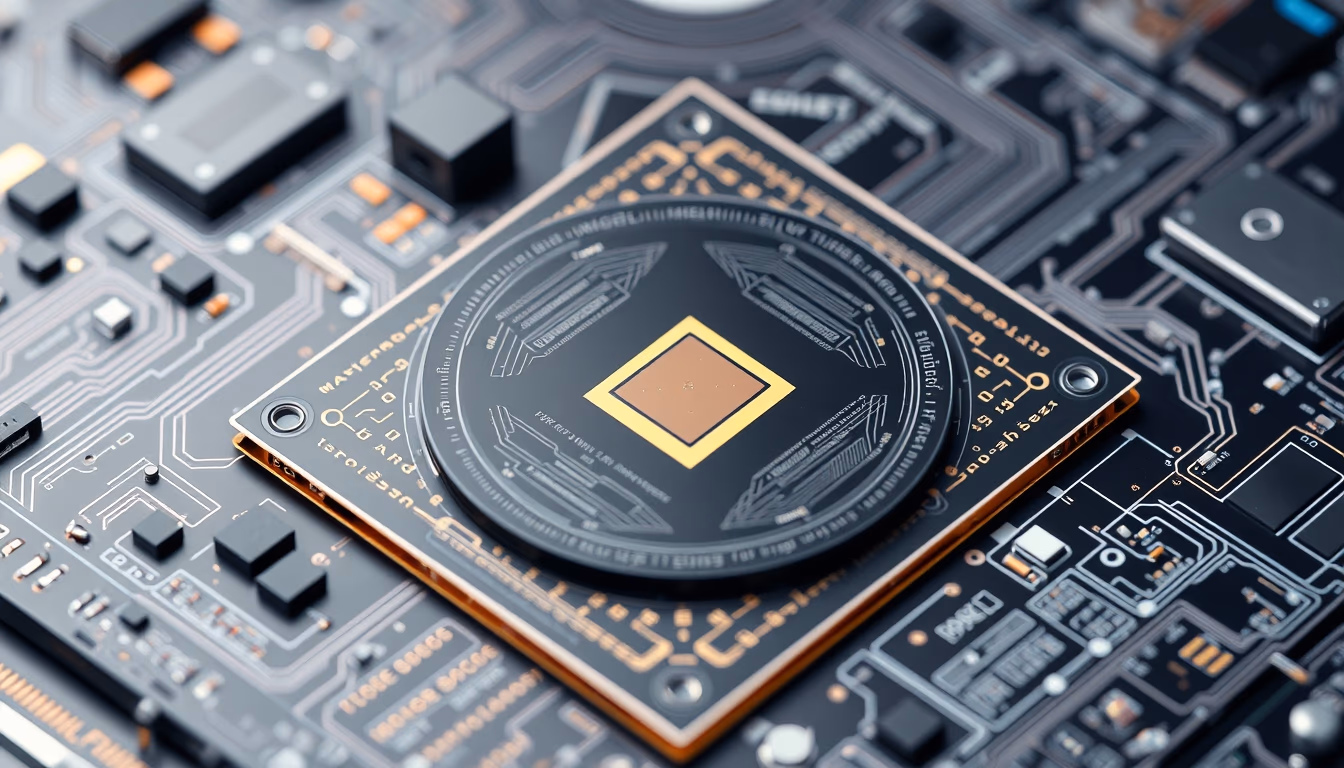 wafer silicon photolithography in editorial style