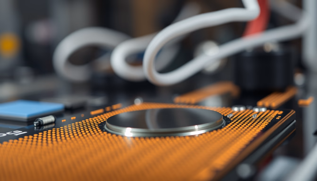 wafer silicon photolithography in editorial style