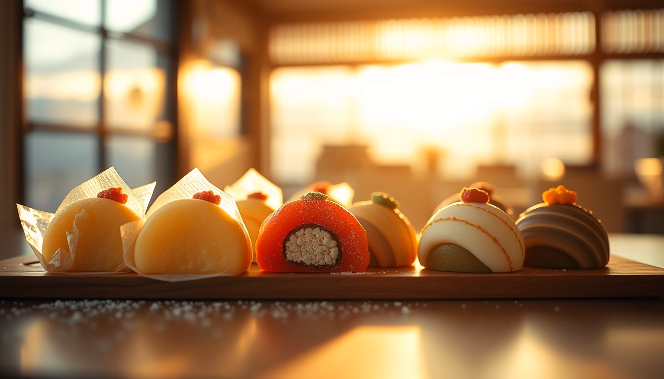 wagashi sweets seasonal in editorial style
