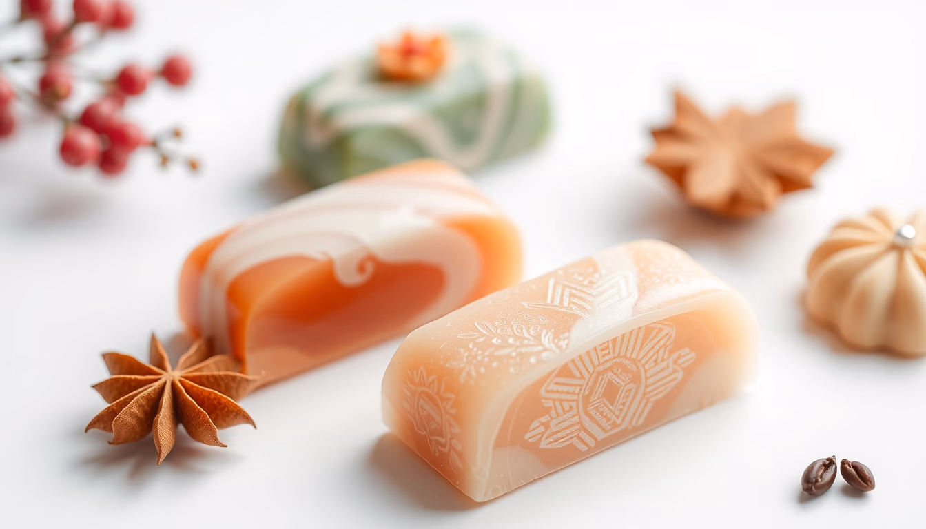wagashi sweets seasonal in editorial style