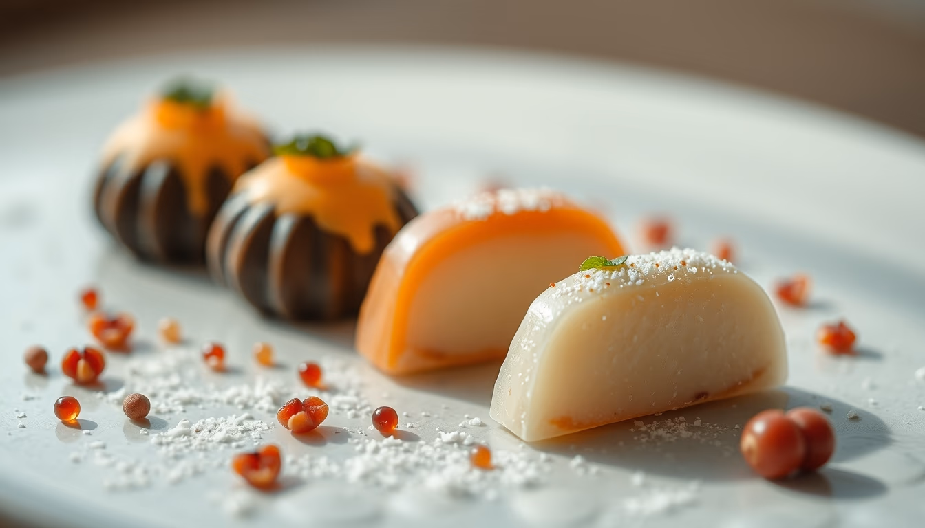 wagashi sweets seasonal in editorial style